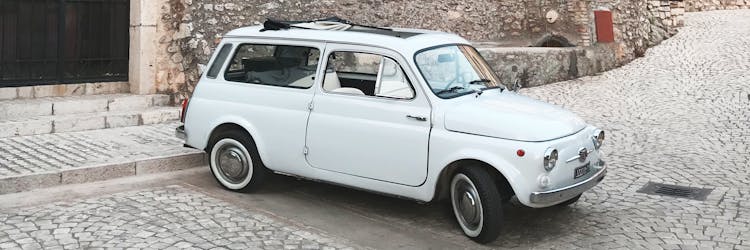 Appian Way panoramic tour on a vintage car
